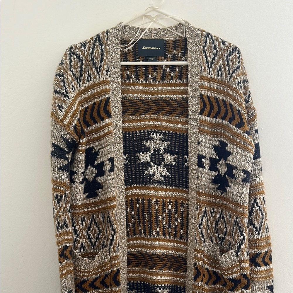 Patterned Cardigan Sweater